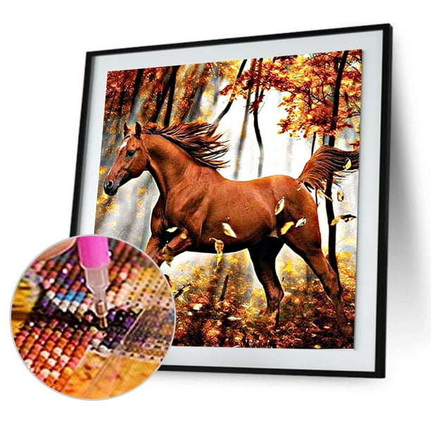 5D Full Drill Embroidery DIY Cat And Horse Diamond Painting Cross Stitch Kits 5D Full Drill Embroidery DIY Cat And Horse Diamond Painting Cross Stitch Kits